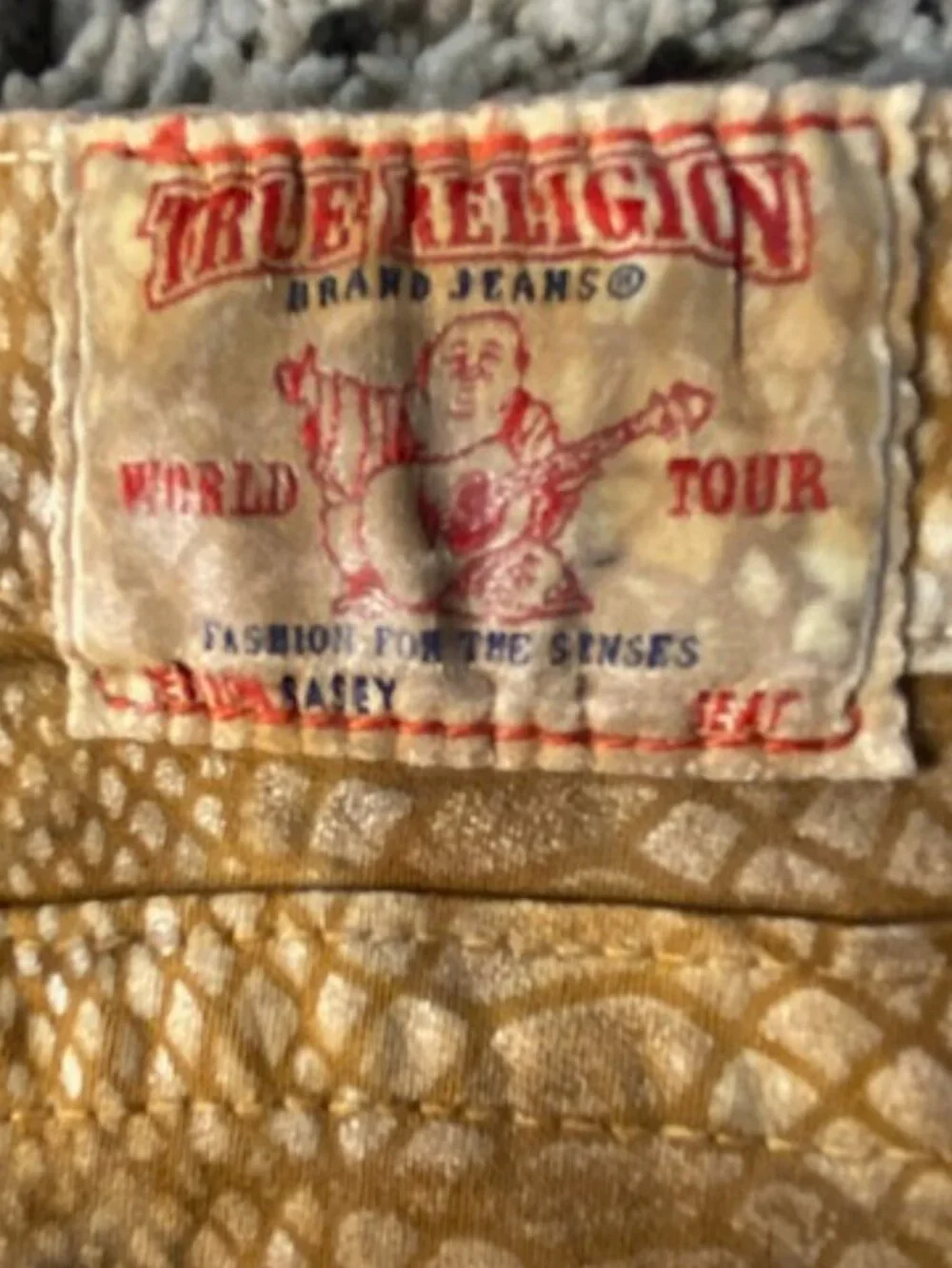 VTG True Religion Y2K Skinny low Rise Jeans Snake Skin 29/ 29 - Picture 13 of 16